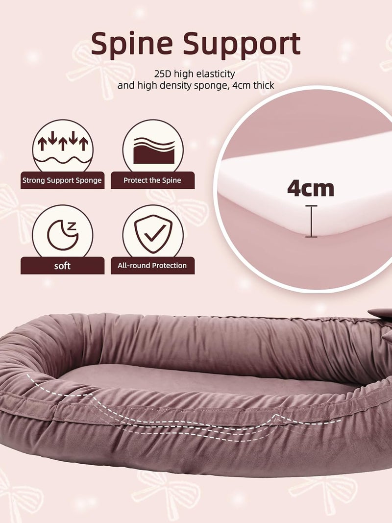 EAQ Baby Lounger, Infant Lounger for Newborn,Portable Baby Nest Cover Breathable & Soft, Newborn Essentials - Image 4